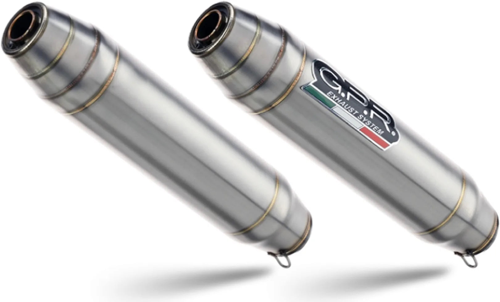 Dual Exhaust System Without Sound Certification Deeptone Stainless Steel - Gpr Compatible With Royal Enfield Continental 650 (2019-2020)