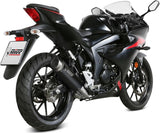 Complete Exhaust System Without Catalytic Converter And Without Sound Certification Gppro Steel Black - Mivv Compatible With Suzuki Gsx-R 125 (2017-2020)