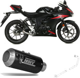 Complete Exhaust System Without Catalytic Converter And Without Sound Certification Mk3 Carbon - Mivv Compatible With Suzuki Gsx-R 125 (2017-2020)