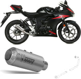 Complete Exhaust System Without Catalytic Converter And Without Sound Certification Mk3 Stainless Steel - Mivv Compatible With Suzuki Gsx-R 125 (2017-2020)