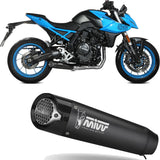 Complete Exhaust System Without Catalytic Converter And Without Sound Certification X-M5 Steel Black Carbon - Mivv Compatible With Suzuki Gsx 8S (2022-2024)
