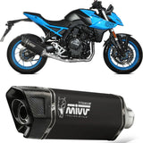 Complete Exhaust System Without Catalytic Converter And Without Sound Certification Sr-1 Steel Black - Mivv Compatible With Suzuki Gsx 8S (2022-2024)