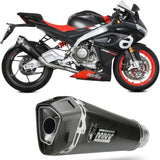 Complete Exhaust System Without Catalytic Converter And Without Sound Certification Delta Race Carbon Carbon - Mivv Compatible With Aprilia Tuono 660 (2021-2024)