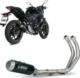 Complete Exhaust System Without Catalytic Converter And Without Sound Certification Mk3 Steel Black - Mivv Compatible With Yamaha Mt-03 (2016-2024)