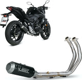 Complete Exhaust System Without Catalytic Converter And Without Sound Certification Mk3 Carbon - Mivv Compatible With Yamaha Yzf-R3 (2015-2024)