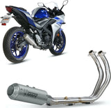 Complete Exhaust System Without Catalytic Converter And Without Sound Certification Mk3 Stainless Steel - Mivv Compatible With Yamaha Yzf-R25 (2015-2024)