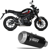 Complete Exhaust System Without Catalytic Converter And Without Sound Certification Mk3 Steel Black - Mivv Compatible With Yamaha Xsr 125 (2022-2024)