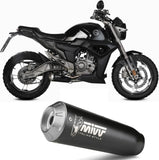 Complete Exhaust System Without Catalytic Converter And Without Sound Certification X-M1 Steel Black - Mivv Compatible With Zontes Zt 125 G1 (2021-2024)