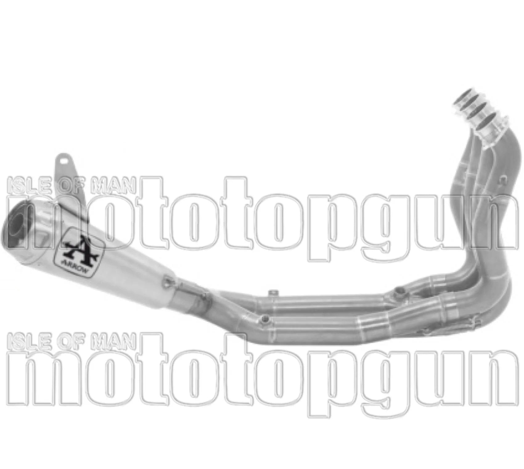 Complete Exhaust System Without Catalytic Converter And Without Sound Certification Pro-Race Competition Basso Titanium Titanium End Cap - Arrow Special Parts Compatible With Bmw M 1000 Rr (2025-2026)