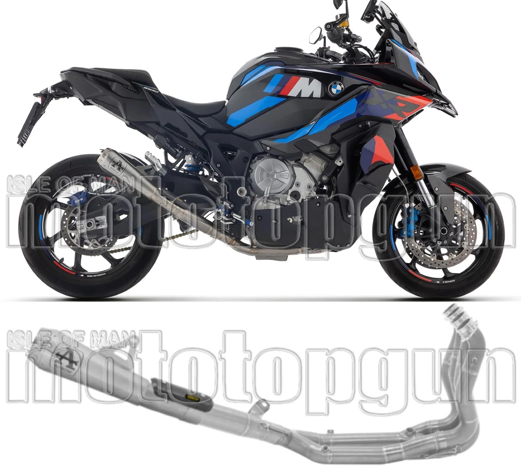 Complete Exhaust System Without Catalytic Converter And Without Sound Certification Pro-Race Competition Titanium Titanium End Cap - Arrow Special Parts Compatible With Bmw M 1000 Xr (2025-2026)