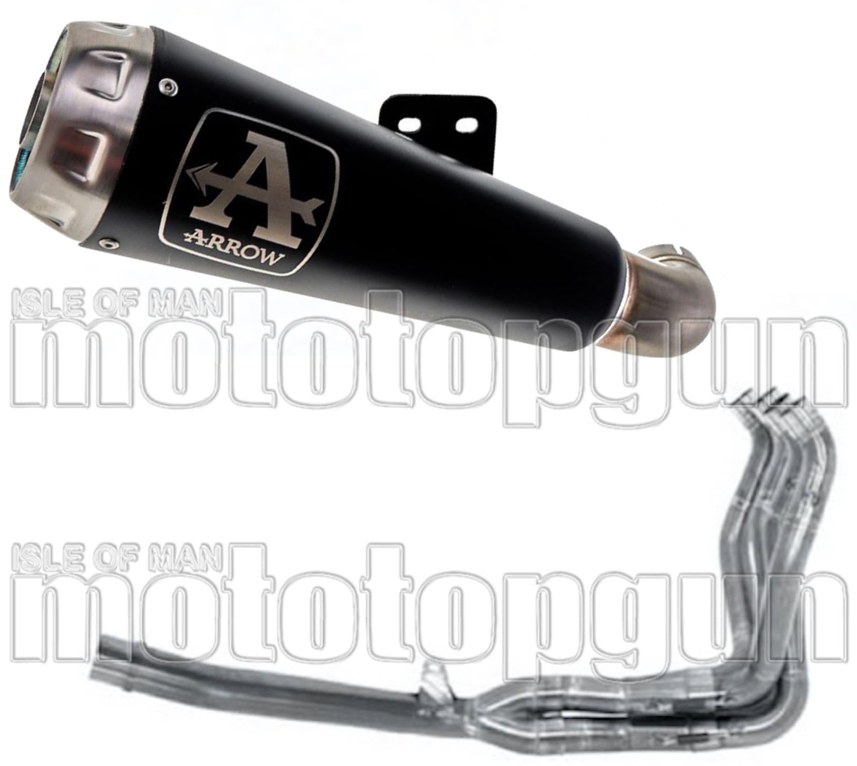 Complete Exhaust System Without Catalytic Converter And Without Sound Certification Pro-Race Black Nichrom Stainless Steel - Arrow Special Parts Compatible With Suzuki Gsx-R 1000 (2017-2020)