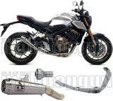 Complete Exhaust System Without Catalytic Converter And Without Sound Certification Pro-Race Titanium Titanium - Arrow Special Parts Compatible With Honda Cb 650 R (2019-2023)