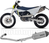 Complete Exhaust System Without Catalytic Converter And Without Sound Certification Explorer Titanium Body And Carbon Cap - Arrow Special Parts Compatible With Husqvarna 701 Enduro (2026)