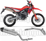 Complete Exhaust System Without Catalytic Converter And Without Sound Certification Icon Titanium Carby End Cap - Arrow Special Parts Compatible With Honda Crf 300 L (2025-2026)