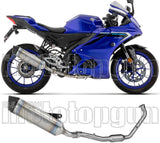 Complete Exhaust System Without Catalytic Converter And Without Sound Certification Icon Titanium Carby End Cap - Arrow Special Parts Compatible With Yamaha Mt-125 (2025-2026)