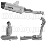 Complete Non-Catalytic Exhaust System With Sound Certification Indy-Race Evo Titanium Body And Carbon Cap - Arrow Special Parts Compatible With Cfmoto 1000 Mt-X (2026)