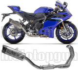 Complete Exhaust System Without Catalytic Converter And Without Sound Certification Indy-Race Evo Titanium Carby End Cap - Arrow Special Parts Compatible With Yamaha Yzf R9 (2025)