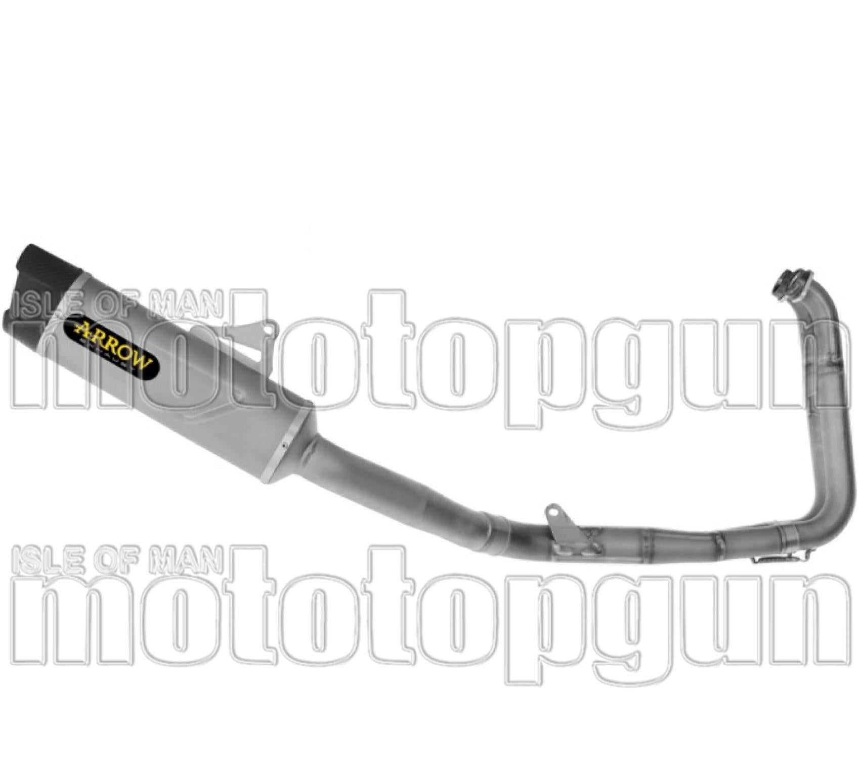 Complete Exhaust System Without Catalytic Converter And Without Sound Certification Indy-Race Evo Competition Titanium Carby End Cap - Arrow Special Parts Compatible With Suzuki Gsx 8S (2024-2025)