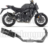 Complete Exhaust System Without Catalytic Converter And Without Sound Certification Indy-Race Evo Black Aluminium Carbon - Arrow Special Parts Compatible With Yamaha Mt-09 (2024-2026)
