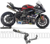 Complete Exhaust System Without Catalytic Converter And Without Sound Certification Indy-Race Competition Evo 2 Titanium Carby End Cap - Arrow Special Parts Compatible With Ducati Panigale V2 (2020-2024)