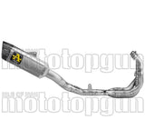 Complete Exhaust System Without Catalytic Converter And Without Sound Certification Pista Competition Evo Titanium Carby End Cap - Arrow Special Parts Compatible With Yamaha Yzf R9 (2025)
