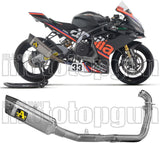 Complete Exhaust System Without Catalytic Converter And Without Sound Certification Pista Competition Sport Bike Titanium Carby End Cap - Arrow Special Parts Compatible With Aprilia Rs 660 (2025-2026)