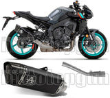 Complete Exhaust System Without Catalytic Converter And Without Sound Certification Pista Full Black Titanium Carbon - Arrow Special Parts Compatible With Yamaha Mt-10 (2022-2024)