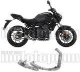 Complete Exhaust System Without Catalytic Converter And Without Sound Certification Pro-Race Titanium Titanium - Arrow Special Parts Compatible With Yamaha Mt-07 (2021-2024)