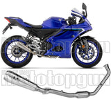 Complete Exhaust System Without Catalytic Converter And Without Sound Certification Pro-Race Nichrom Steel End Cap - Arrow Special Parts Compatible With Yamaha Yzf R125 (2025-2026)