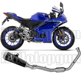 Complete Exhaust System Without Catalytic Converter And Without Sound Certification Pro-Race Black Nichrom Steel End Cap - Arrow Special Parts Compatible With Yamaha Yzf R125 (2025-2026)