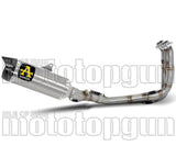 Complete Exhaust System Without Catalytic Converter And Without Sound Certification Thunder Titanium Carby End Cap - Arrow Special Parts Compatible With Yamaha Mt-07 (2025-2026)