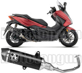 Complete Exhaust System Without Catalytic Converter And Without Sound Certification Urban Black Aluminium Carby End Cap - Arrow Special Parts Compatible With Honda Forza 350 (2025-2026)