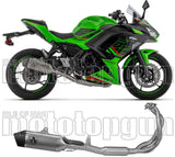 Complete Exhaust System Without Catalytic Converter And Without Sound Certification Veloce Titanium Carbon - Arrow Special Parts Compatible With Kawasaki Z 650 (2024-2026)