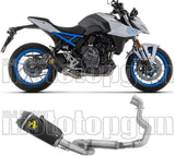 Complete Exhaust System Without Catalytic Converter And Without Sound Certification Works Black Stainless Steel Carby End Cap - Arrow Special Parts Compatible With Suzuki Gsx 8S (2024-2025)