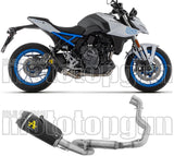 Complete Exhaust System Without Catalytic Converter And Without Sound Certification Works Black Stainless Steel Carby End Cap - Arrow Special Parts Compatible With Suzuki Gsx 8R (2024-2026)