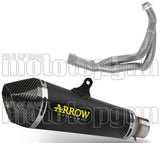 Complete Exhaust System Without Catalytic Converter And Without Sound Certification X-Kone Black Titanium Carby End Cap - Arrow Special Parts Compatible With Kawasaki Versys 650 (2025-2026)