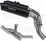 Uncatalysed Exhaust System Without Sound Certification Round Black Titanium Body And Carbon Cap - Arrow Special Parts Compatible With Ducati Hypermotard V2 (2026)