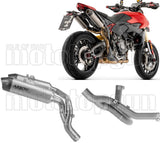 Uncatalysed Exhaust System Without Sound Certification Round Titanium Body And Carbon Cap - Arrow Special Parts Compatible With Ducati Hypermotard V2 Sp (2026)