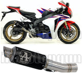 Exhaust Tip Without Sound Certification Gp2 Gp-2 Black Nichrom Stainless Steel - Arrow Special Parts Compatible With Honda Cbr 1000 Rr (2008-2013)