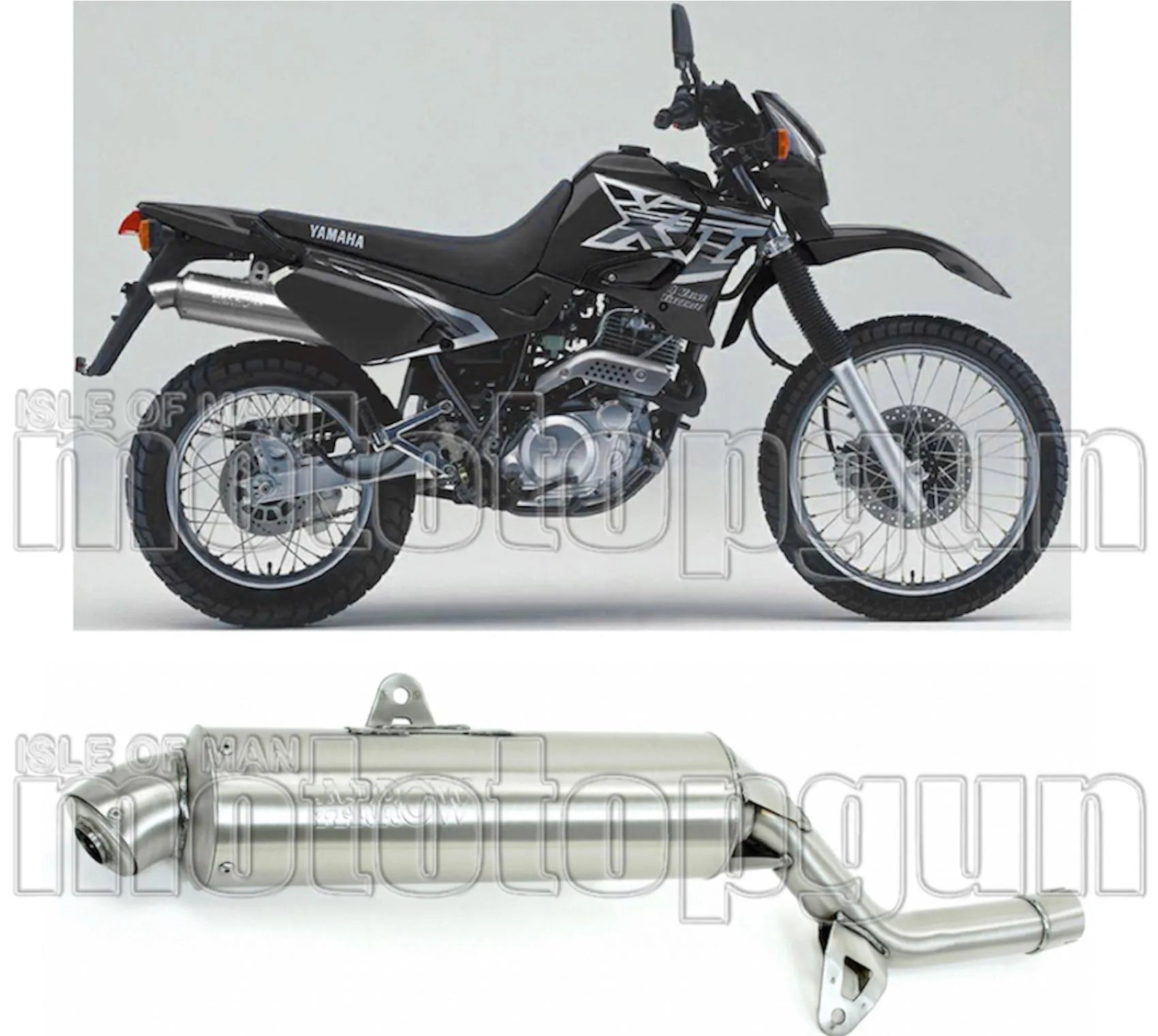 Exhaust Tip Without Sound Certification Paris Dacar Stainless Steel Stainless Steel - Arrow Special Parts Compatible With Yamaha Xt 600 E (1995-2001)