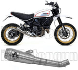 Exhaust Tip Without Sound Certification Pro-Race Titanium Titanium - Arrow Special Parts Compatible With Ducati Scrambler 800 Desert Sled (2017-2020)