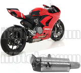 Exhaust Tip Without Sound Certification Works Titanium Carbon - Arrow Special Parts Compatible With Ducati Streetfighter V2 (2022-2024)