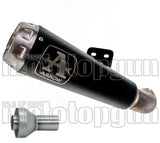 Exhaust Tip Without Sound Certification Pro-Race Black Nichrom Stainless Steel - Arrow Special Parts Compatible With Suzuki Gsx-R 1000 (2017-2020)