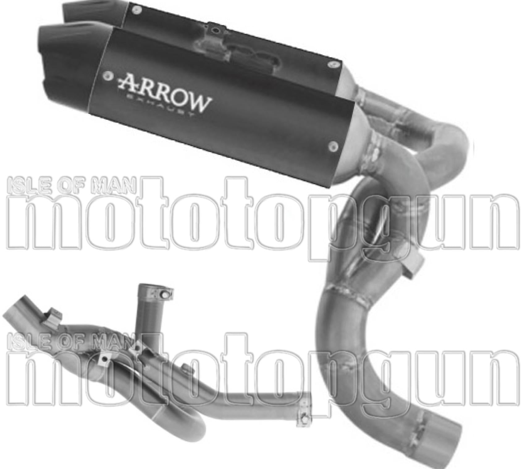 Uncatalysed Exhaust System Without Sound Certification Full Black Titanium - Arrow Special Parts Compatible With Ducati Panigale V2 - S (2025-2026)