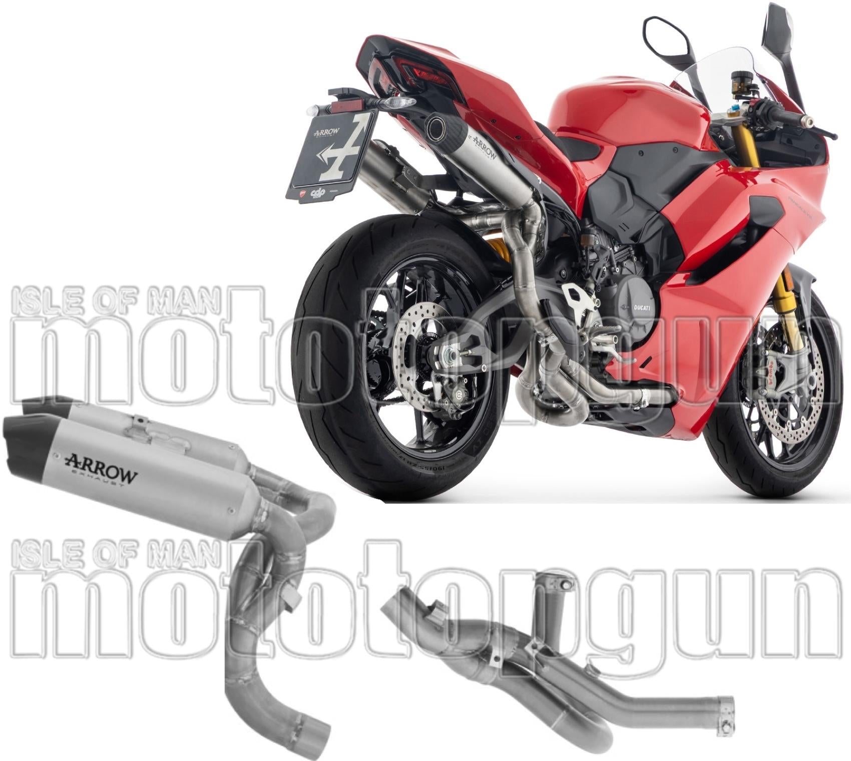Uncatalysed Exhaust System Without Sound Certification Full Titanium - Arrow Special Parts Compatible With Ducati Panigale V2 - S (2025-2026)
