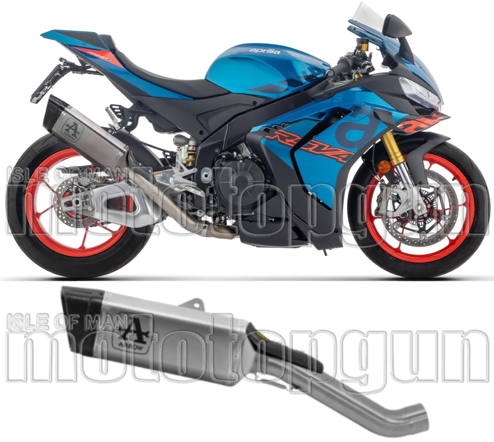Exhaust Tip Without Sound Certification Pista Full Titanium Carbon - Arrow Special Parts Compatible With Aprilia Tuono 1100 V4 (2021-2024)