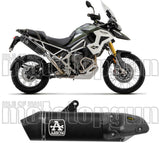 Exhaust Tip Without Sound Certification Veloce Black Aluminium Carbon - Arrow Special Parts Compatible With Triumph Tiger 1200 (2022-2024)