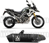 Exhaust Tip Without Sound Certification Veloce Black Aluminium Carbon - Arrow Special Parts Compatible With Triumph Tiger 1200 (2022-2024)