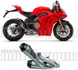 Dual Exhaust System Without Sound Certification Works Full Titanium Carbon - Arrow Special Parts Compatible With Ducati Streetfighter V4 (2020-2024)