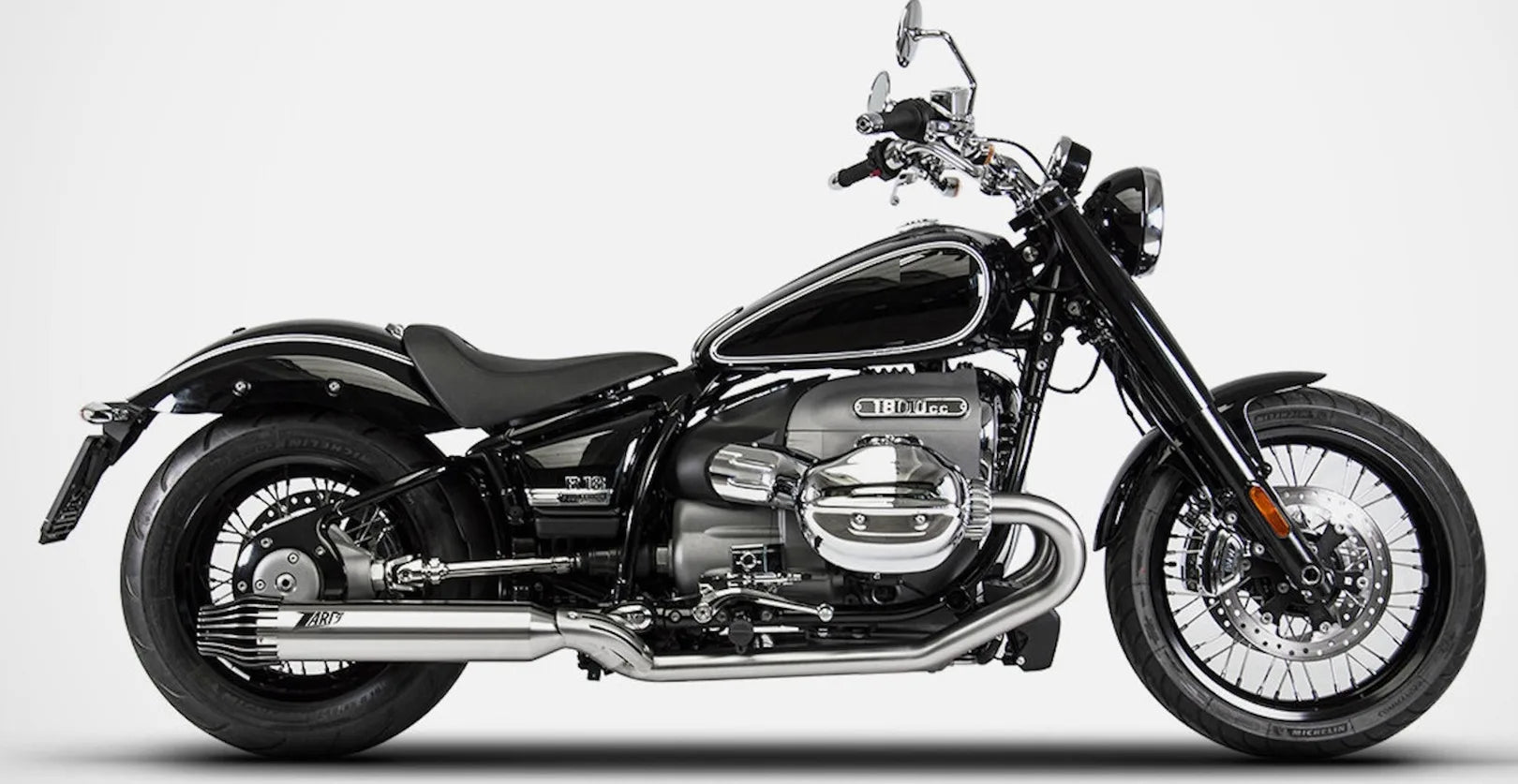 Complete Exhaust System Without Catalytic Converter And Without Sound Certification Titanium - Zard Compatible With Bmw R18 (2020-2023)